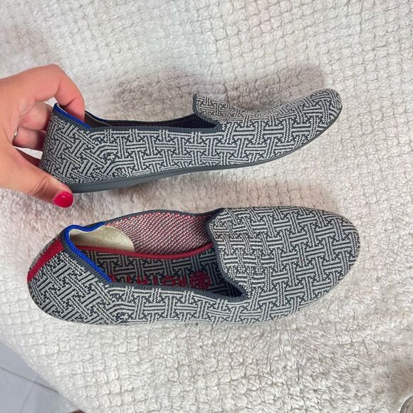 Rothy’s women’s charcoal grid round toe loafer size 8.5 - Picture 7 of 12